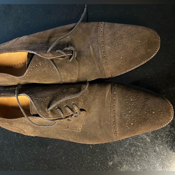 Brown suede magnanni derby’s - Picture 3 of 5